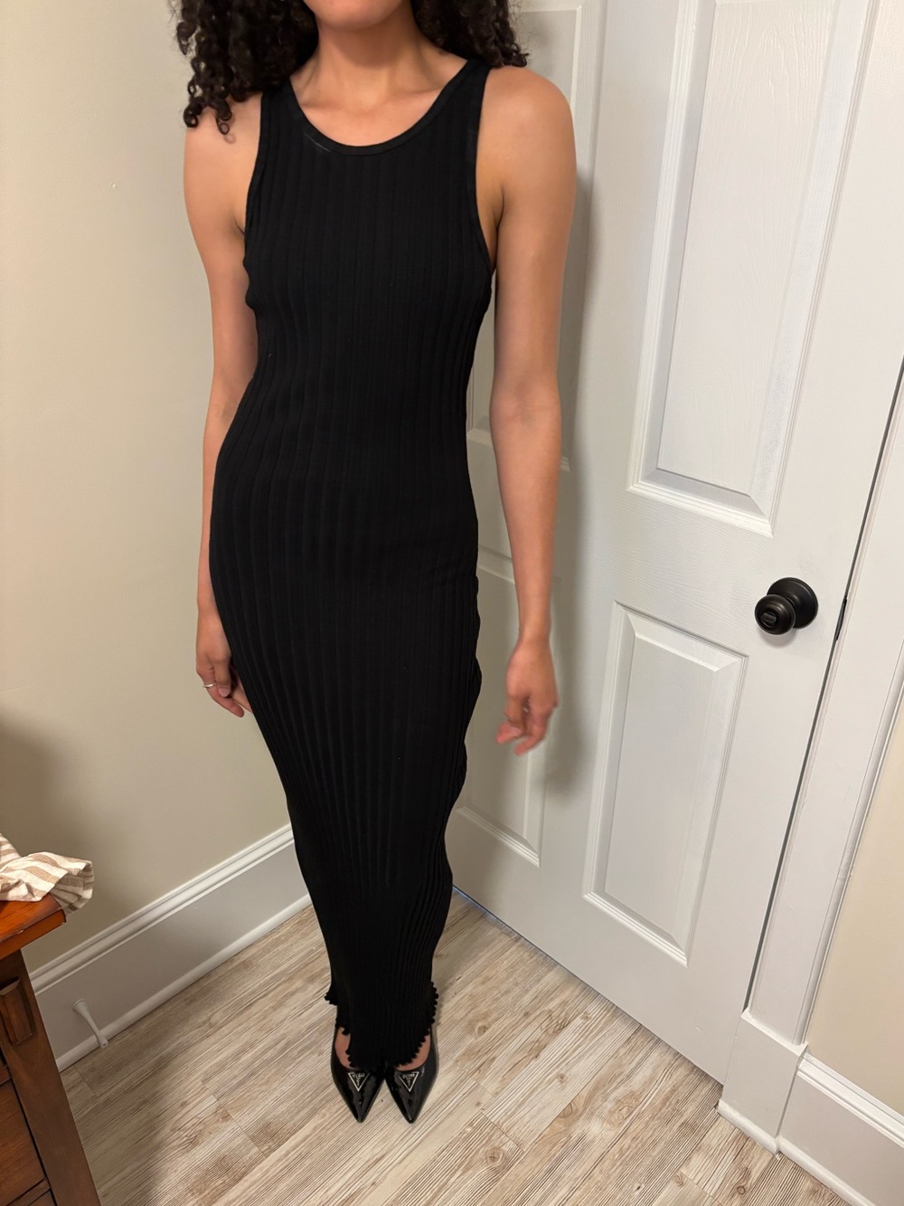 Simon Miller Black Ribbed Sleeveless Maxi Dress